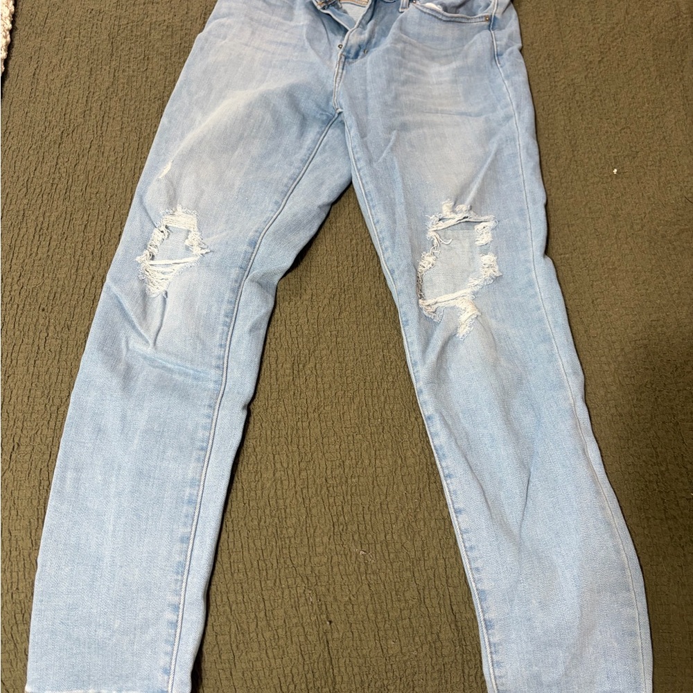 Levi Light Blue Distressed Women Jeans